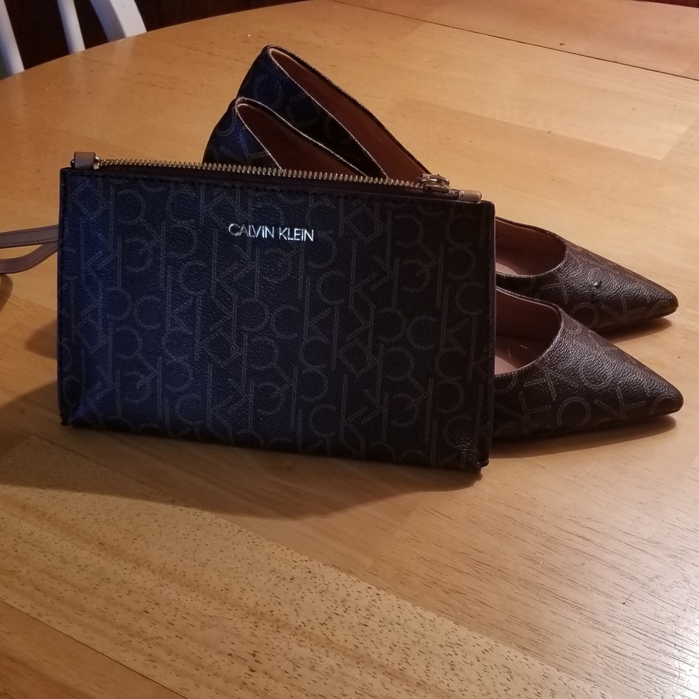 CK 8.5 heels and clutch